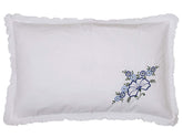 Kuber Industries Embroided Design 2 Piece Cotton Pillow Cover Set-17"x27" (White) Luxury Pillow Covers - CTKTC40269